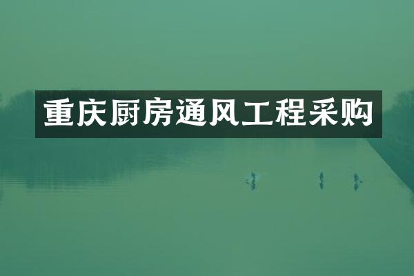 重庆厨房通风工程采购