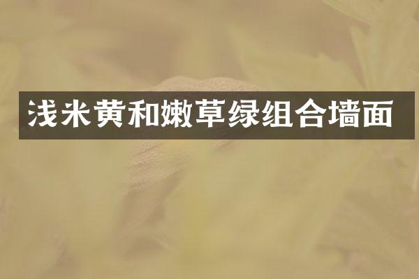 浅米黄和嫩草绿组合墙面
