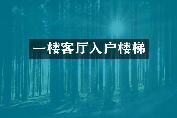 一楼客厅入户楼梯