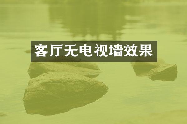 客厅无电视墙效果