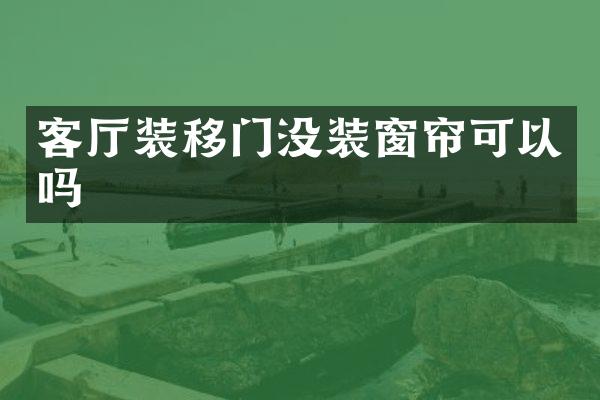 客厅装移门没装窗帘可以吗