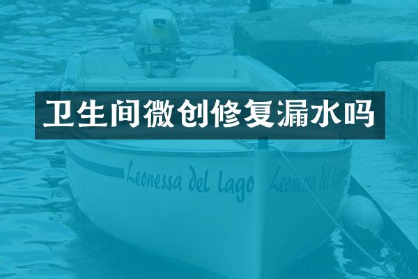 卫生间微创修复漏水吗
