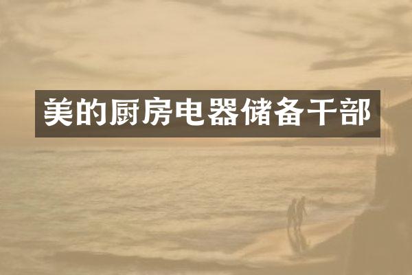 美的厨房电器储备干部