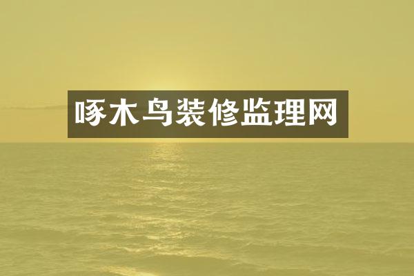 啄木鸟装修监理网