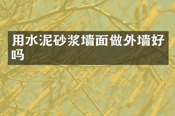 用水泥砂浆墙面做外墙好吗