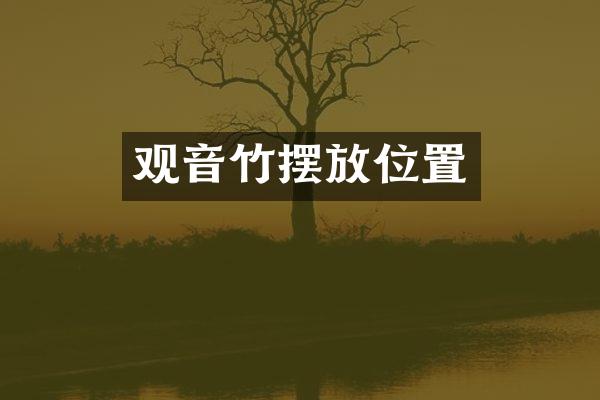 观音竹摆放位置