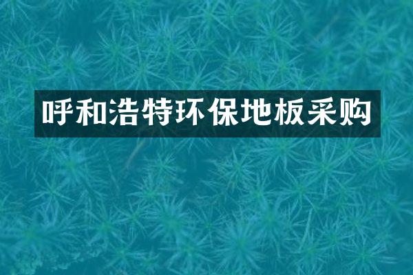 呼和浩特环保地板采购