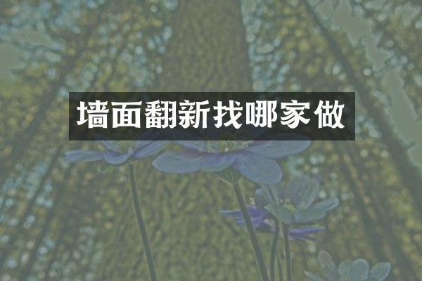 墙面翻新找哪家做