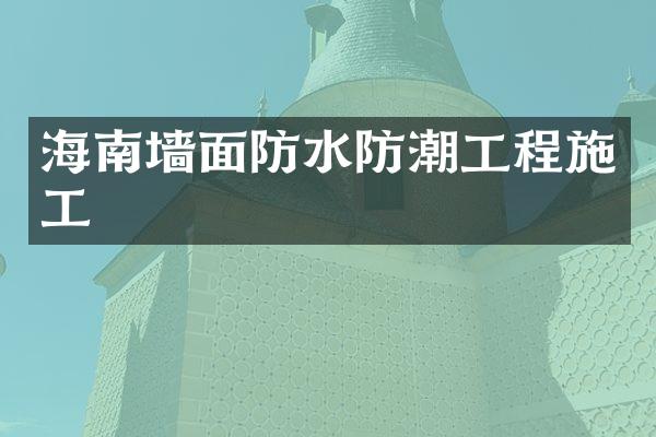 海南墙面防水防潮工程施工