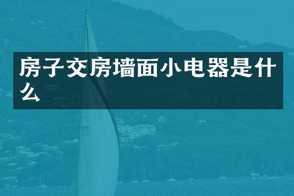 房子交房墙面小电器是什么