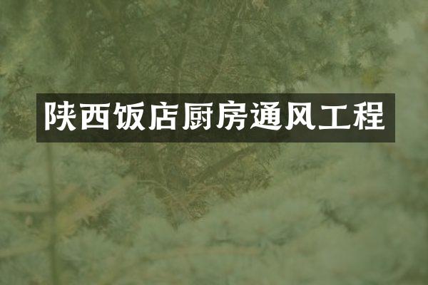 陕西饭店厨房通风工程