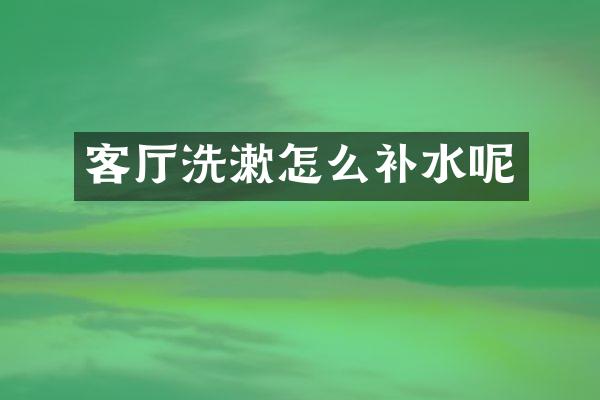 客厅洗漱怎么补水呢