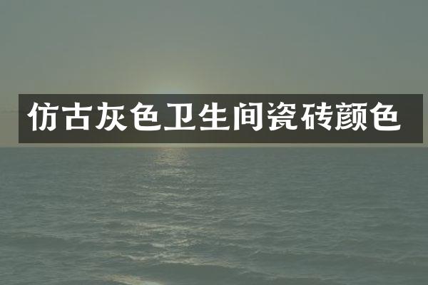仿古灰色卫生间瓷砖颜色