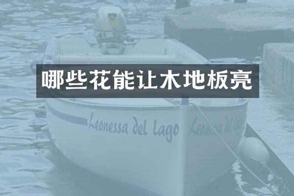 哪些花能让木地板亮