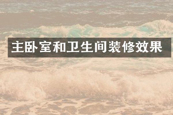 主卧室和卫生间装修效果