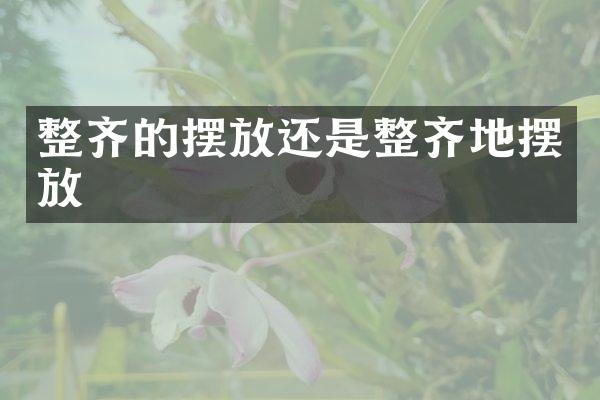 整齐的摆放还是整齐地摆放