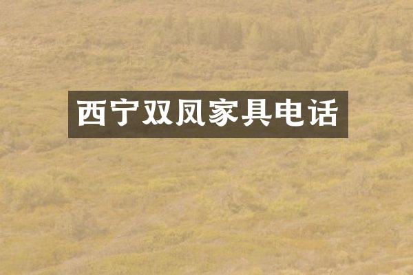 西宁双凤家具电话