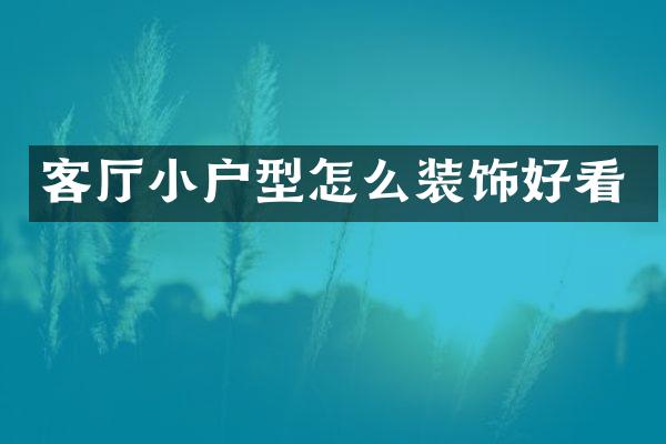 客厅小户型怎么装饰好看