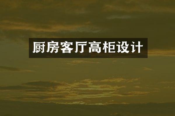 厨房客厅高柜设计