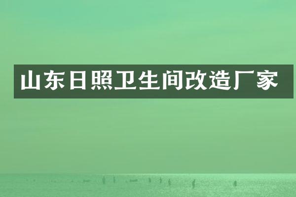 山东日照卫生间改造厂家