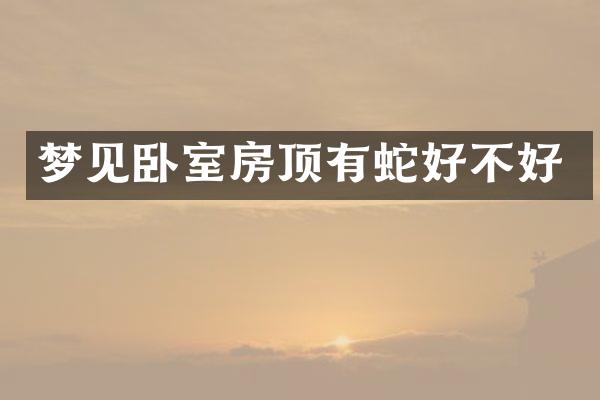 梦见卧室房顶有蛇好不好