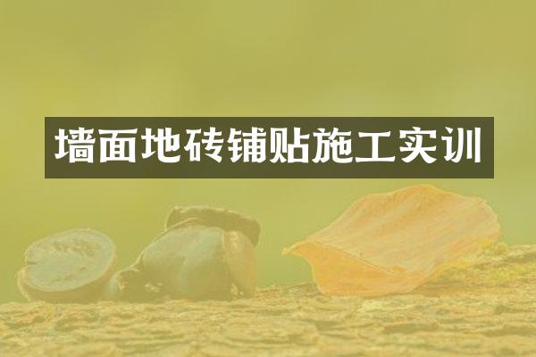 墙面地砖铺贴施工实训