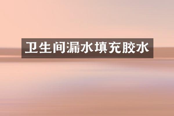卫生间漏水填充胶水