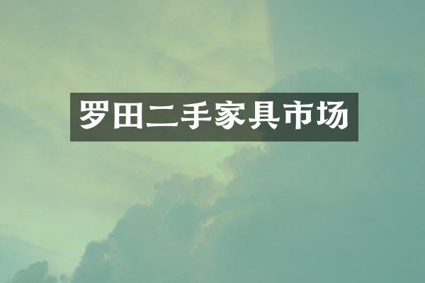 罗田二手家具市场