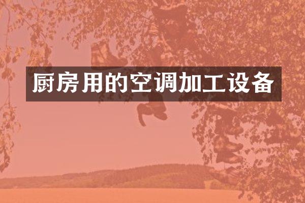 厨房用的空调加工设备