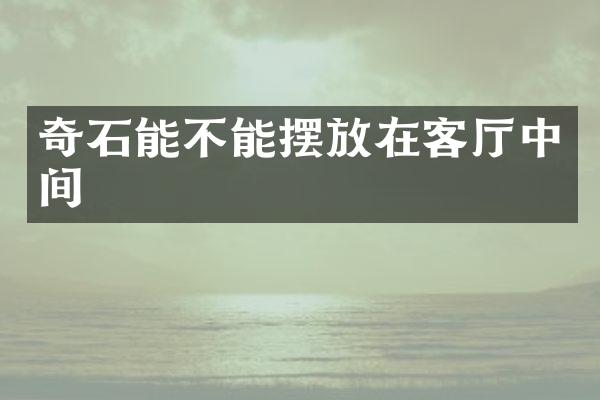 奇石能不能摆放在客厅中间