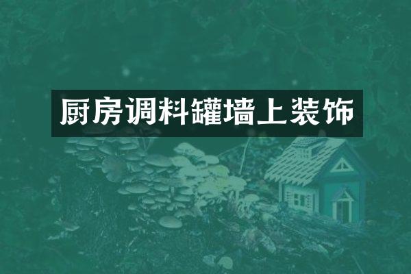 厨房调料罐墙上装饰