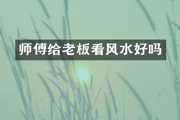 师傅给老板看风水好吗