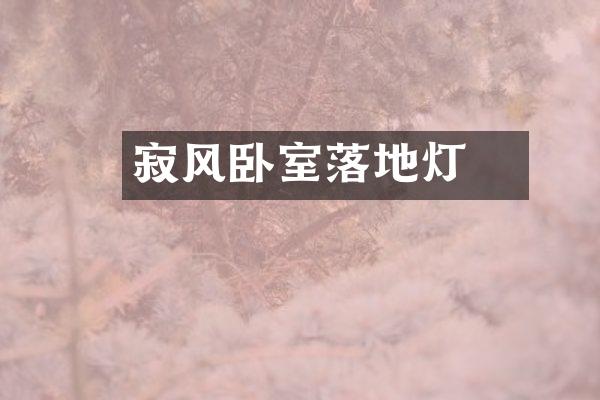 侘寂风卧室落地灯