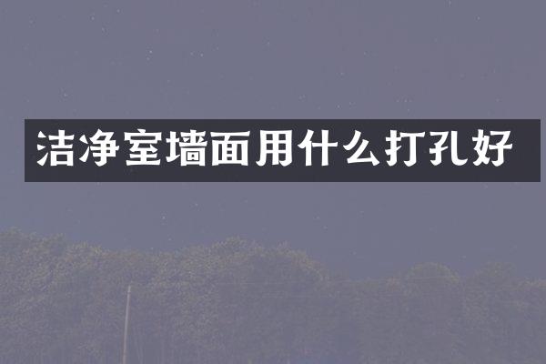 洁净室墙面用什么打孔好
