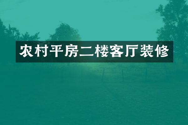 农村平房二楼客厅装修