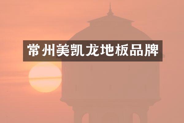 常州美凯龙地板品牌