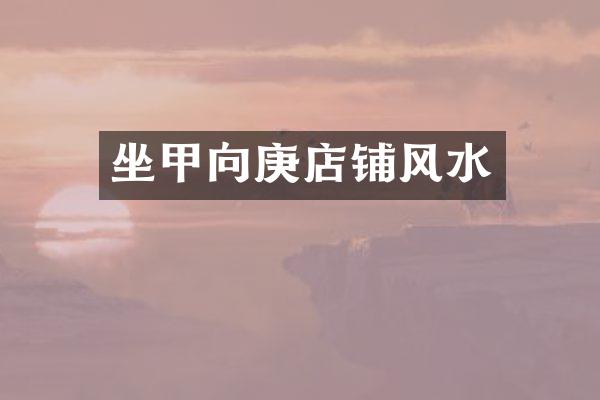 坐甲向庚店铺风水