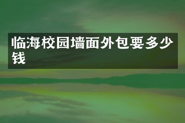 临海校园墙面外包要多少钱