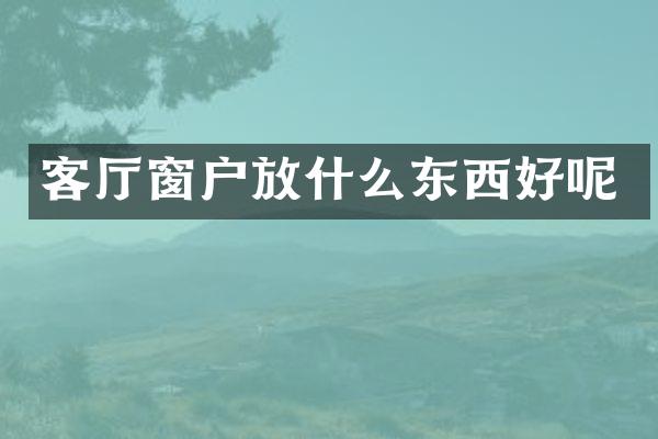 客厅窗户放什么东西好呢
