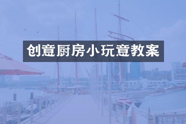 创意厨房小玩意教案
