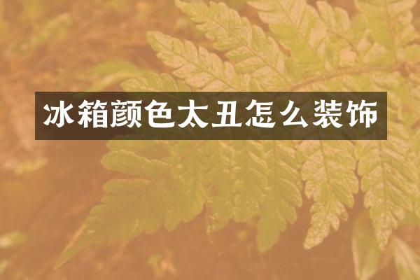 冰箱颜色太丑怎么装饰