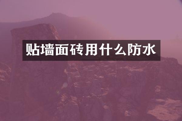 贴墙面砖用什么防水