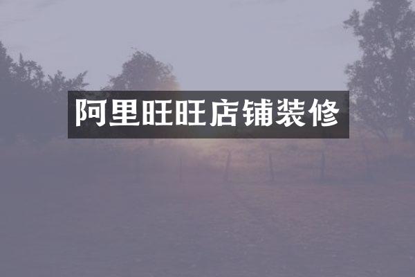 阿里旺旺店铺装修