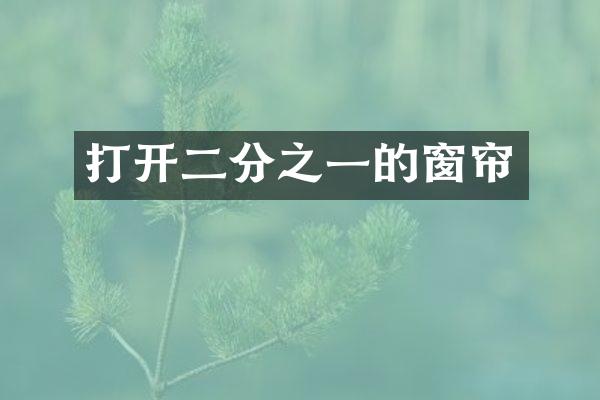 打开二分之一的窗帘