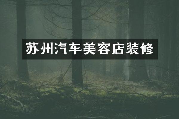 苏州汽车美容店装修
