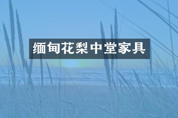 缅甸花梨中堂家具