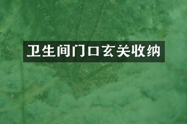 卫生间门口玄关收纳