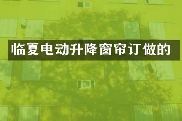 临夏电动升降窗帘订做的