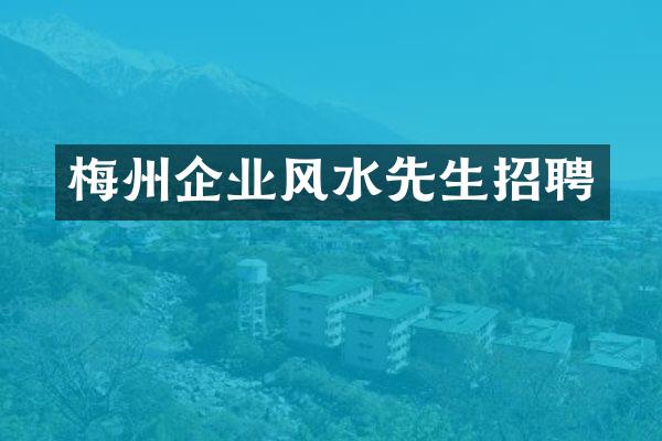 梅州企业风水先生招聘