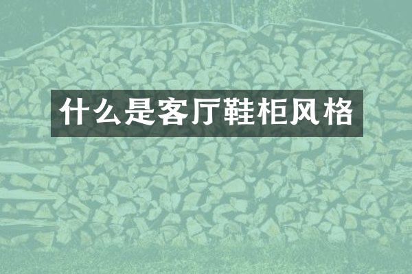 什么是客厅鞋柜风格